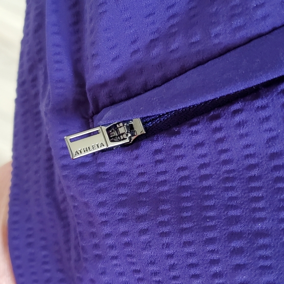 Athleta Waffled Textured Brooklyn Shorts, Purple, Pockets, SZ 8, Like NEW - Picture 7 of 15